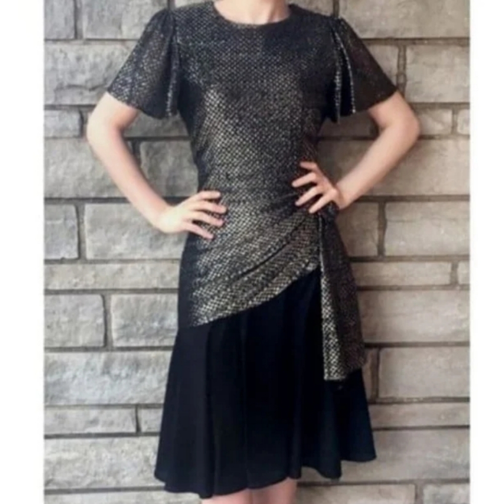 Madonna vtg 80s 1920s inspired formal evening mididress Madonna